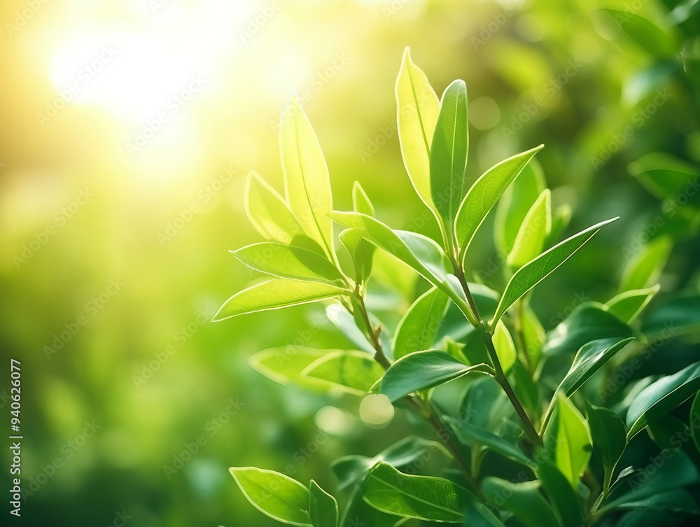 Nature of green leaf in garden at summer Nature of green leaf in garden at summer