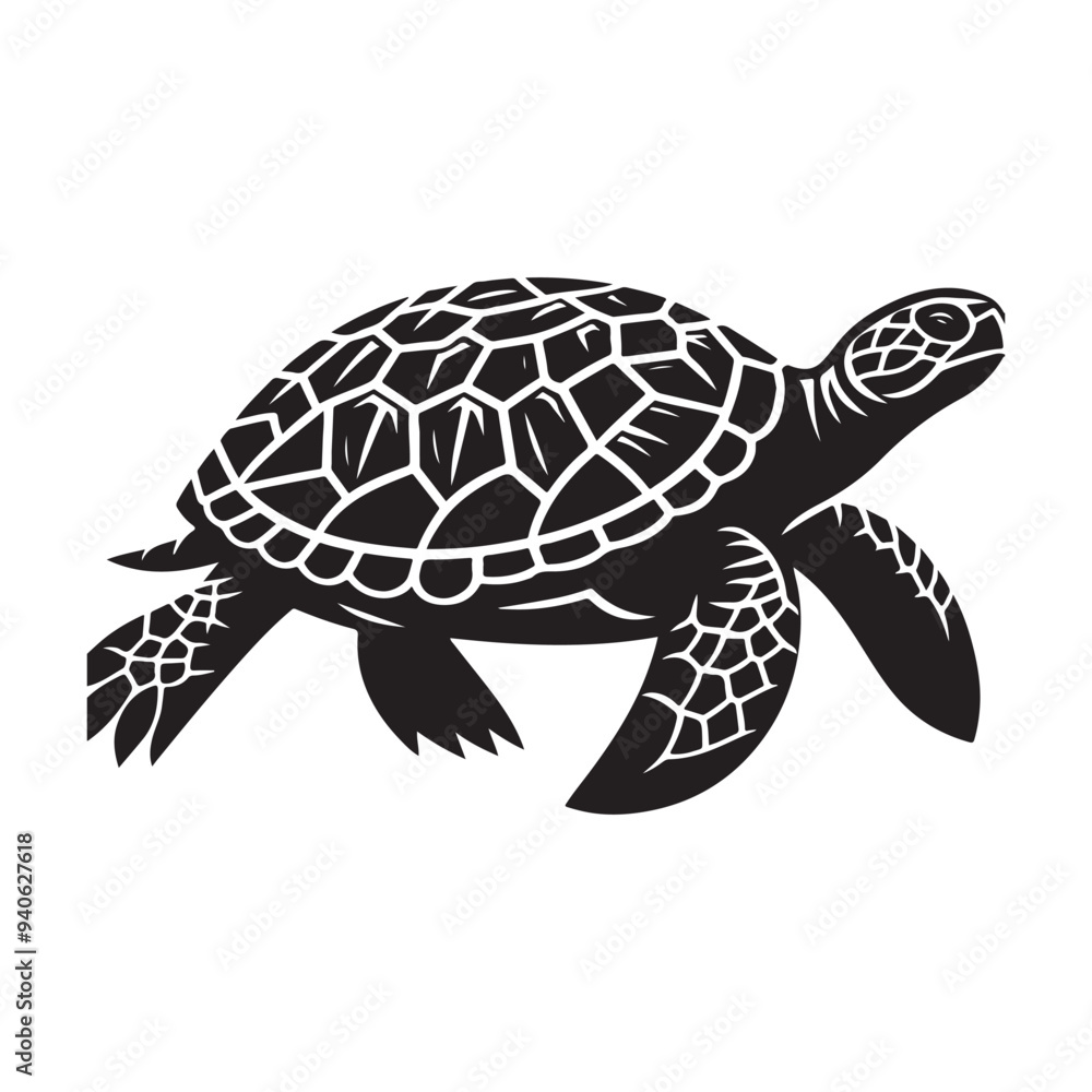Fototapeta premium turtle silhouette vector