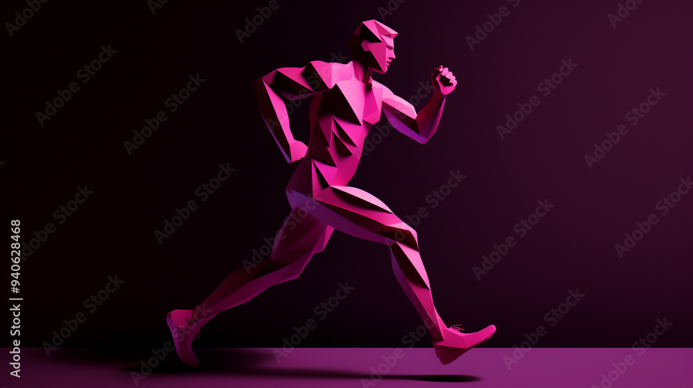 running man made of paper running man made of paper