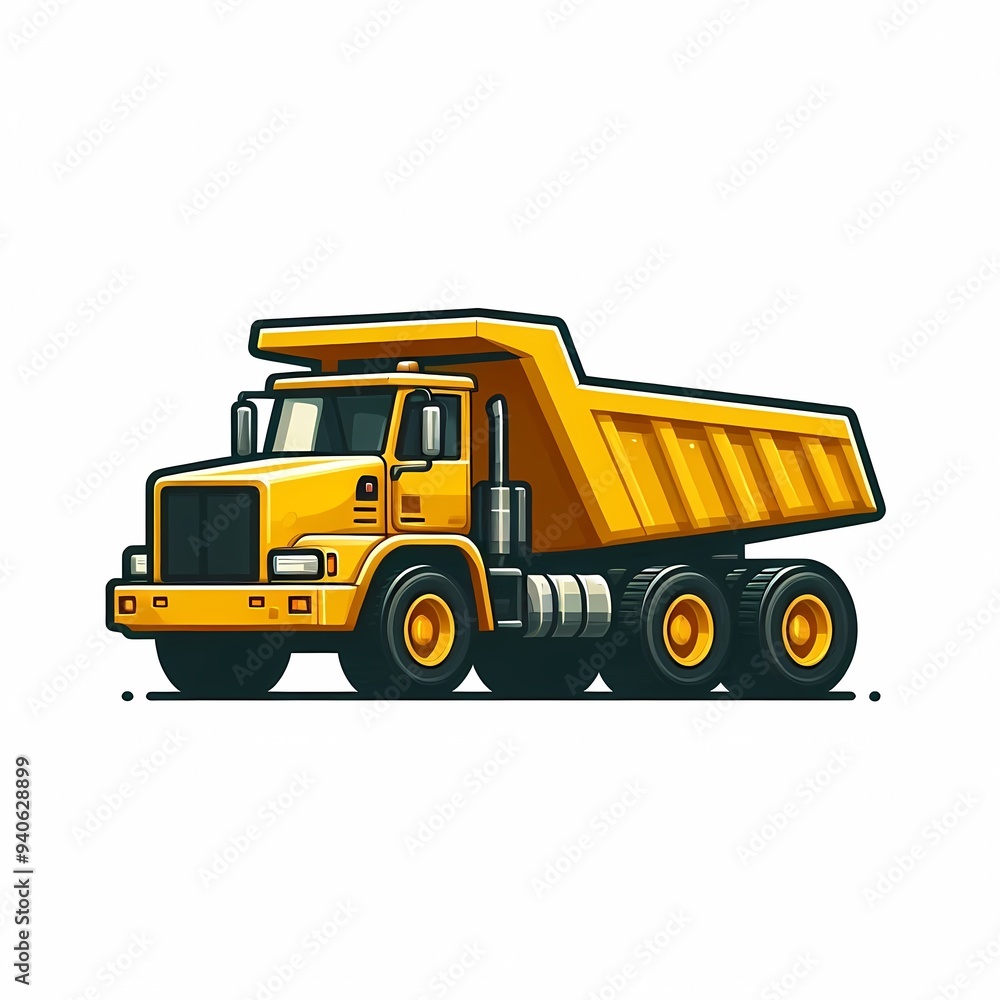 Dump Truck vector illustration isolated on a white background Dump Truck vector illustration isolated on a white background