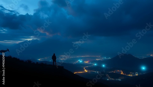 Majestic Mountain View at Dusk