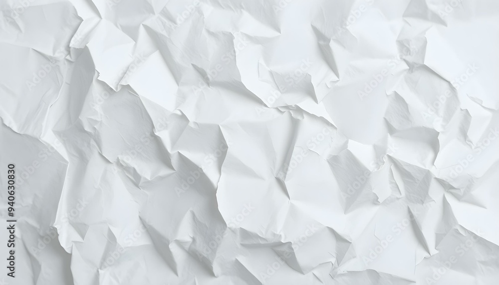 Crumpled White Paper Texture Crumpled White Paper Texture