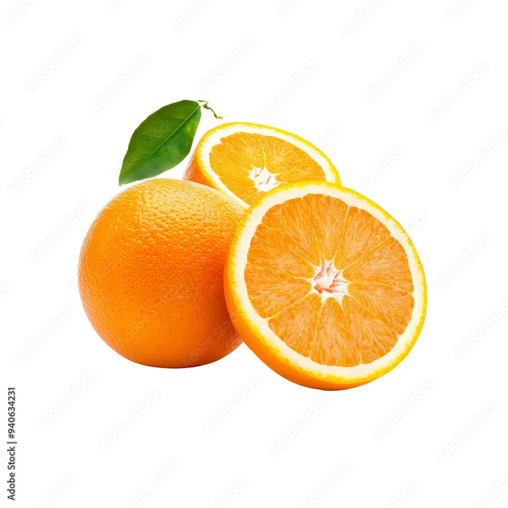 Fresh Oranges with Leaf Fresh Oranges with Leaf
