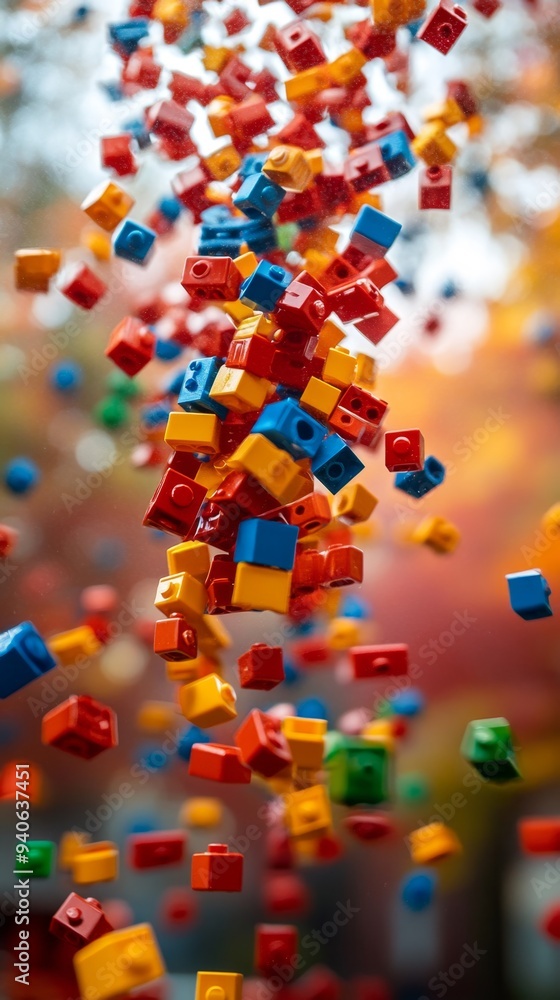 Floating Building Blocks: Playful Abstract Composition of Colorful Toy Bricks in Mid-Air. Creative Concept for Child Development, Educational Games, and Imaginative Play. Minimalist Design for Marketi Floating Building Blocks: Playful Abstract Composition of Colorful Toy Bricks in Mid-Air. Creative Concept for Child Development, Educational Games, and Imaginative Play. Minimalist Design for Marketi