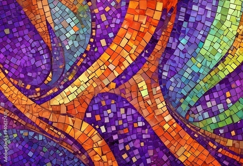 colorful mosaic glass background