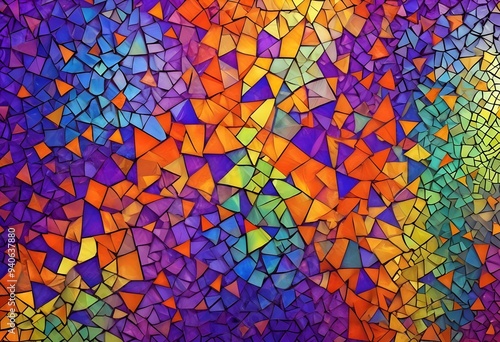 colorful mosaic glass background