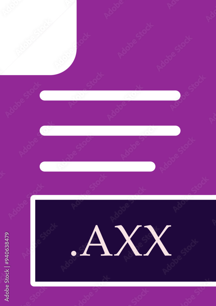 AXX File format icon fill inside AXX File format icon fill inside