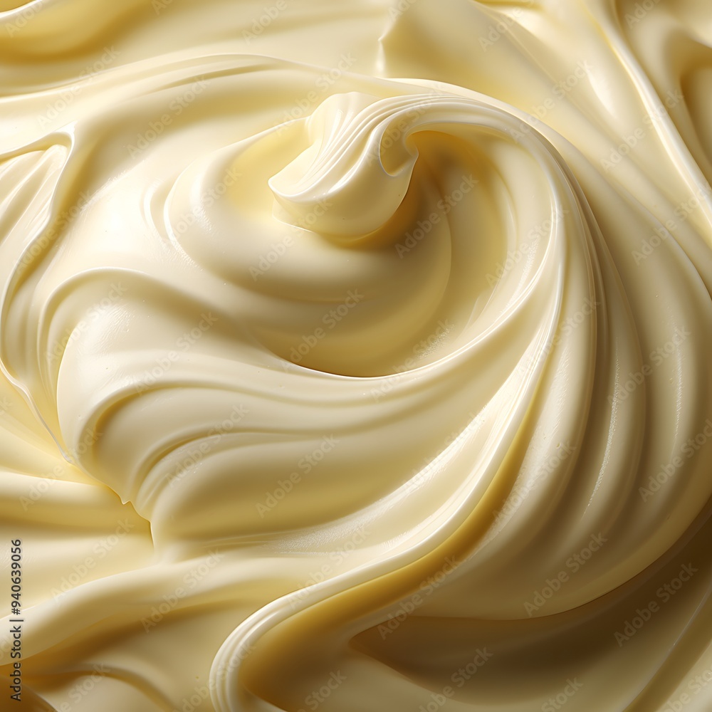 Fototapeta premium Creamy White Swirl Texture Background
