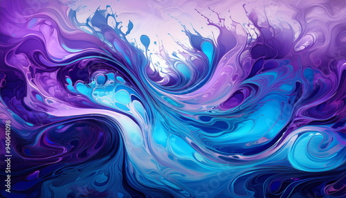 abstact paint color of blue and purple