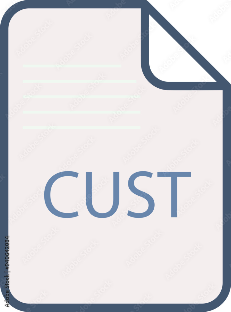 CUST File icon fill and outline rounded corners CUST File icon fill and outline rounded corners
