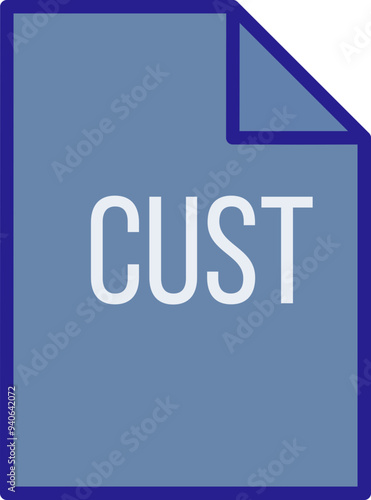 CUST File icon fill crisp corner