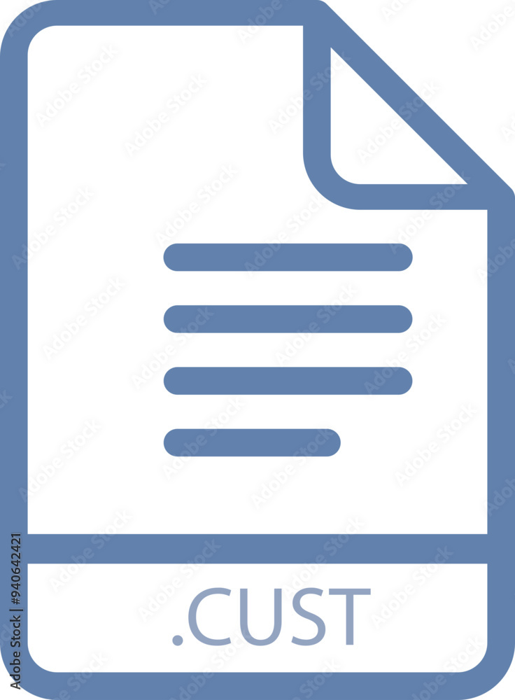 CUST File minimal icon with symbol CUST File minimal icon with symbol