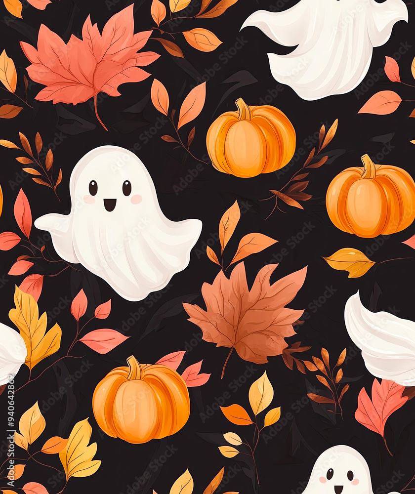 seamless halloween pattern ghost seamless halloween pattern ghost
