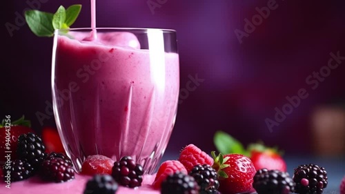 strawberry smoothie with mint
