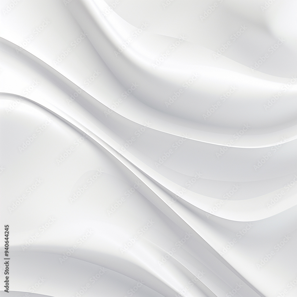 Obraz premium Abstract white wave background.