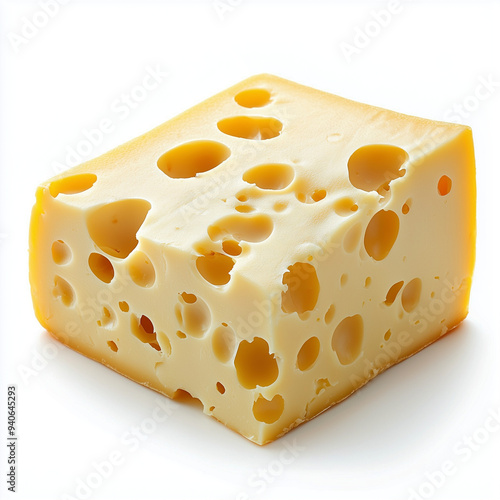 A cheese, isolated on white...