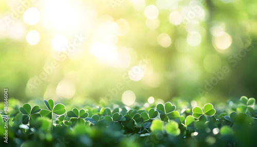 "Background of Golf Clubs in the Grass with Blurred Greenery, Perfect for Golf-Themed Designs and Sports Photography"