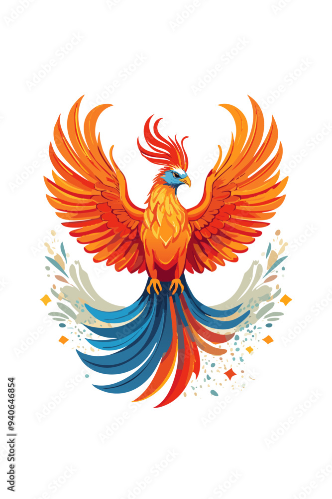 Obraz premium Mythological Pheonix Vector
