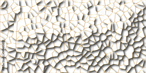 Abstract golden hexagon graphic ornament. arabian Stylish Seamless pattern on white background. Creative design. Design for book, notebook and calendar covers. high quality textile design, vector .	
