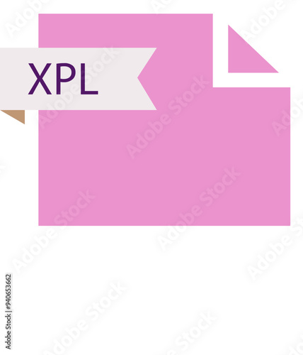 XPL File format icon roe color fill