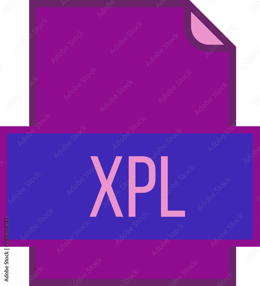 XPL File icon fill and outline crisp corners XPL File icon fill and outline crisp corners