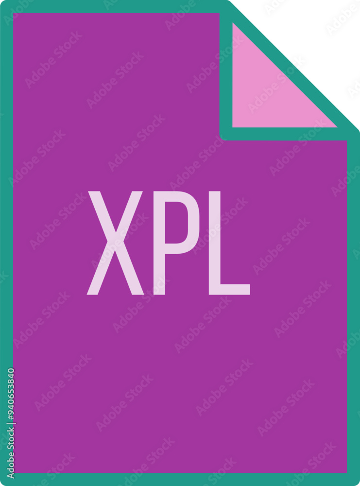XPL File icon fill crisp corner XPL File icon fill crisp corner