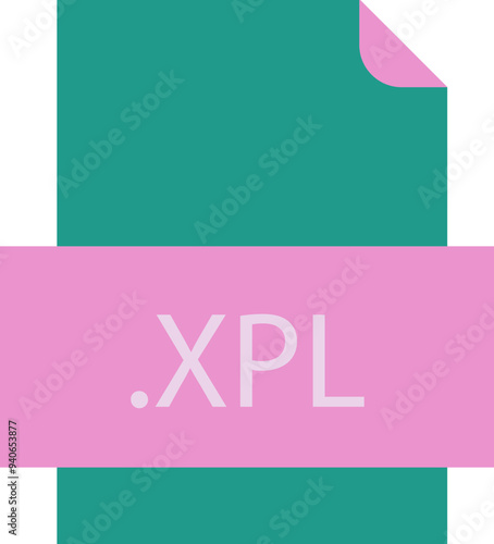 XPL File icon fill crisp corners with doted lines