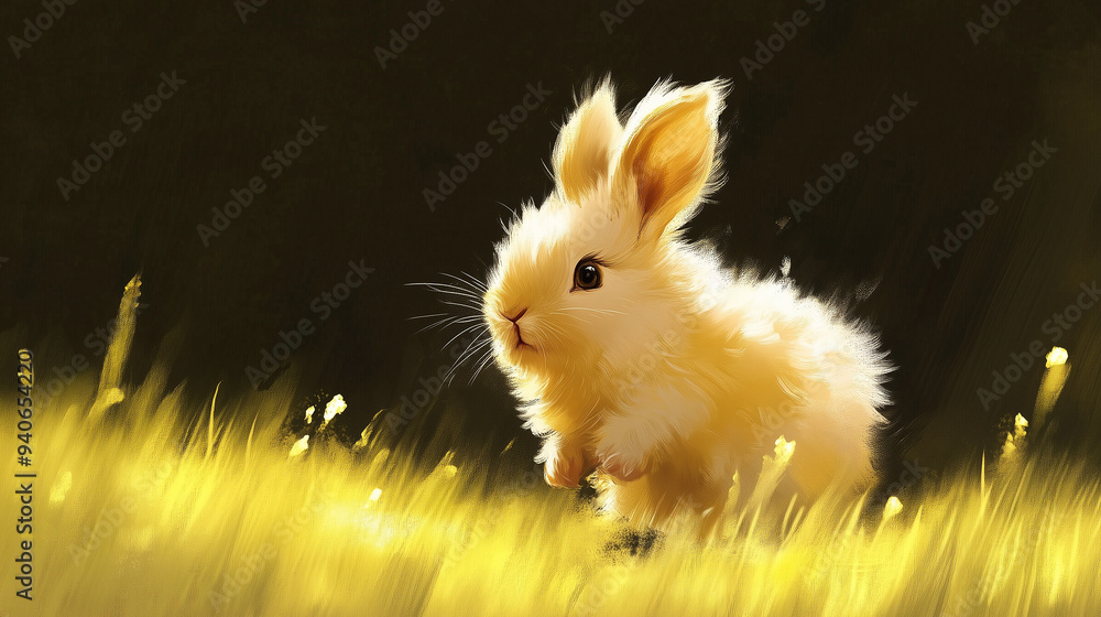 Fototapeta premium easter bunny in the grass