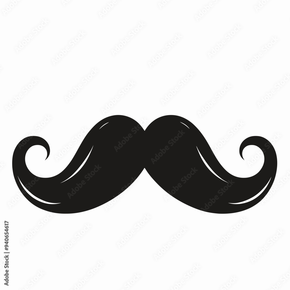 silhouette of moustache, very simple and single moustache silhouette white background silhouette of moustache, very simple and single moustache silhouette white background