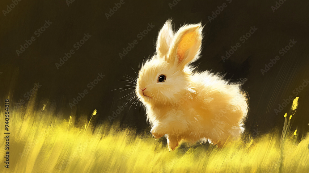 Fototapeta premium easter bunny in the grass