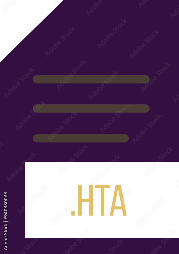 HTA File extension icon minimal colro fill HTA File extension icon minimal colro fill