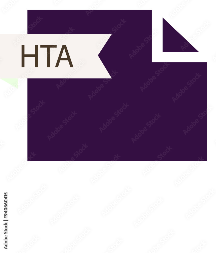 Fototapeta premium HTA File format icon roe color fill