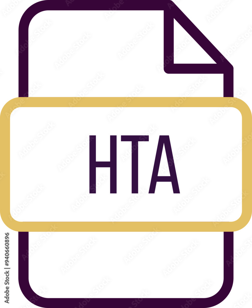 HTA File icon with bold outline HTA File icon with bold outline