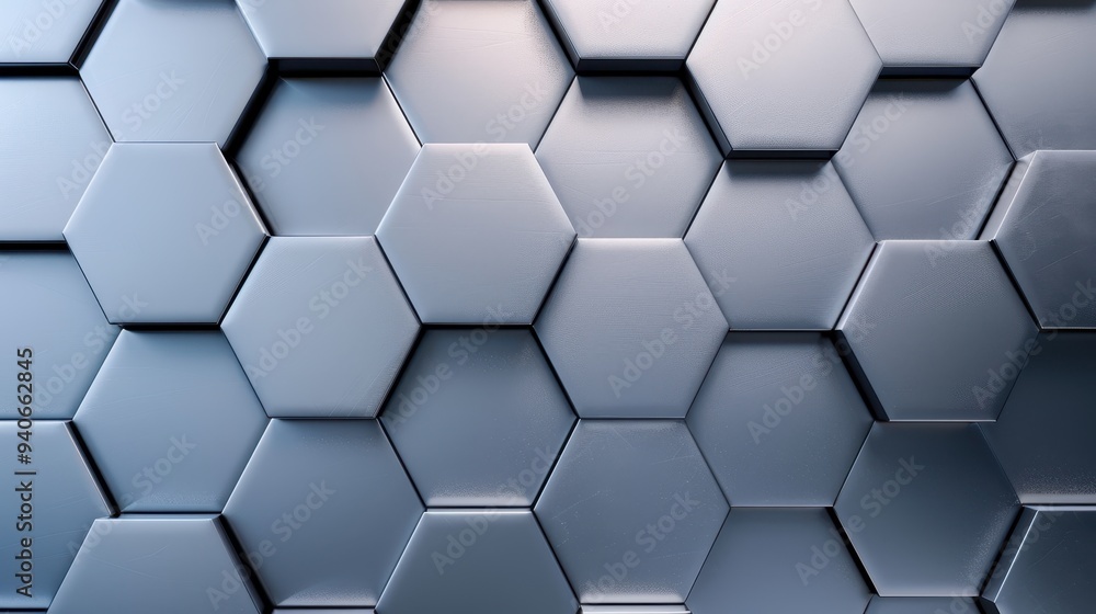 Hexagonal Steel Texture, a detailed view of a robust wall featuring a repeating hexagonal pattern in solid metal, showcasing industrial strength and modern design. Hexagonal Steel Texture, a detailed view of a robust wall featuring a repeating hexagonal pattern in solid metal, showcasing industrial strength and modern design.