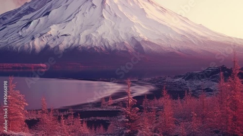 mount fuji in autumn