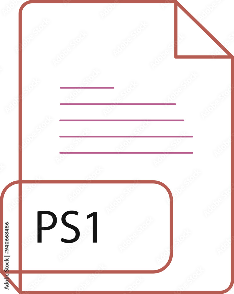 PS1 File extension icobn crisp corners thick outline PS1 File extension icobn crisp corners thick outline