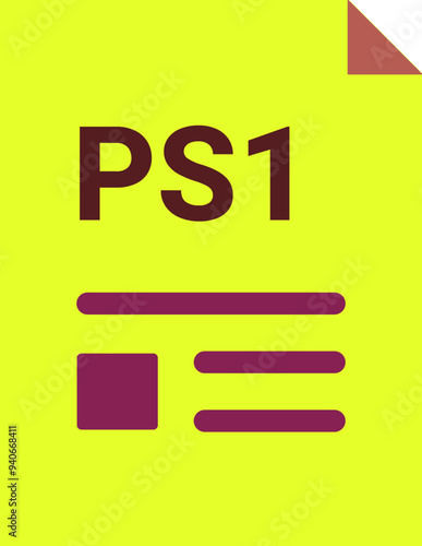 PS1 with deep and minimal colors and folded icon