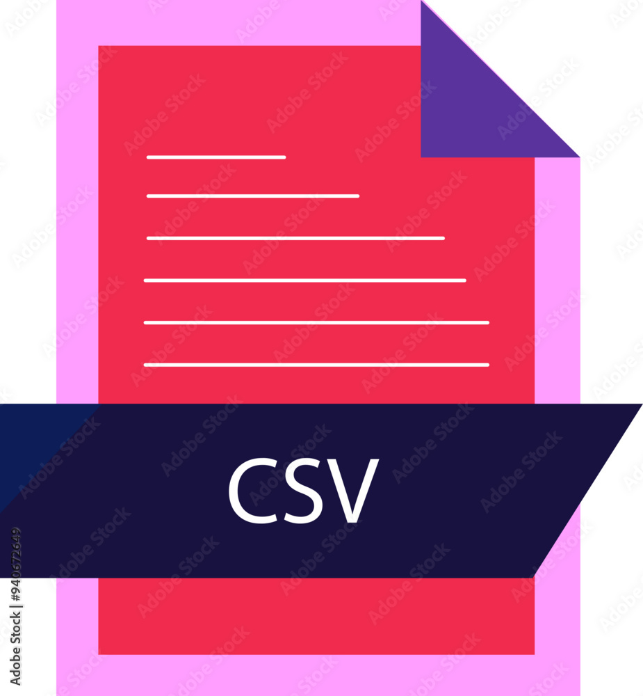 CSV File format icon modern design CSV File format icon modern design