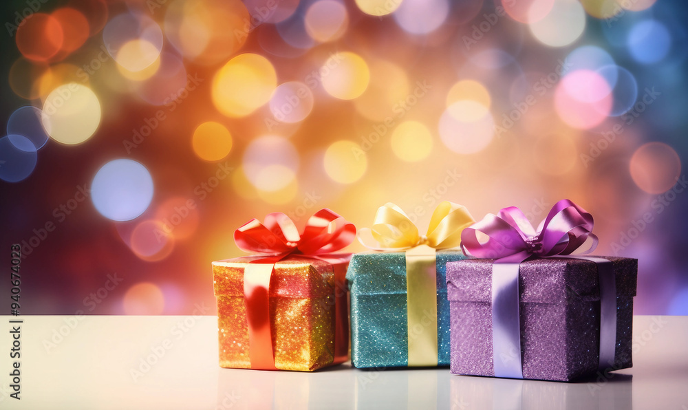 rainbow Christmas gifts with lights rainbow Christmas gifts with lights
