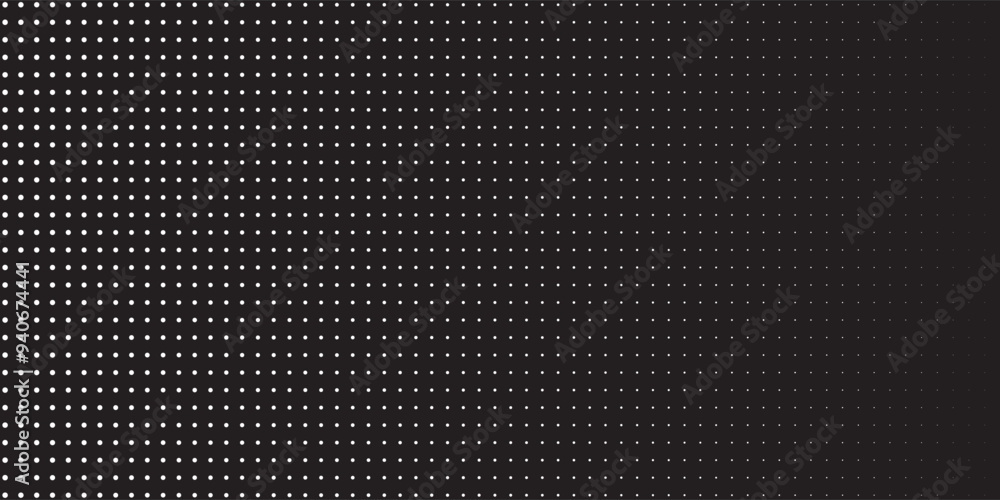 Halftone gradient. Dotted gradient, smooth dots spraying and halftones dot background seamless horizontal geometric pattern vector template set. Halftone gradient. Dotted gradient, smooth dots spraying and halftones dot background seamless horizontal geometric pattern vector template set.