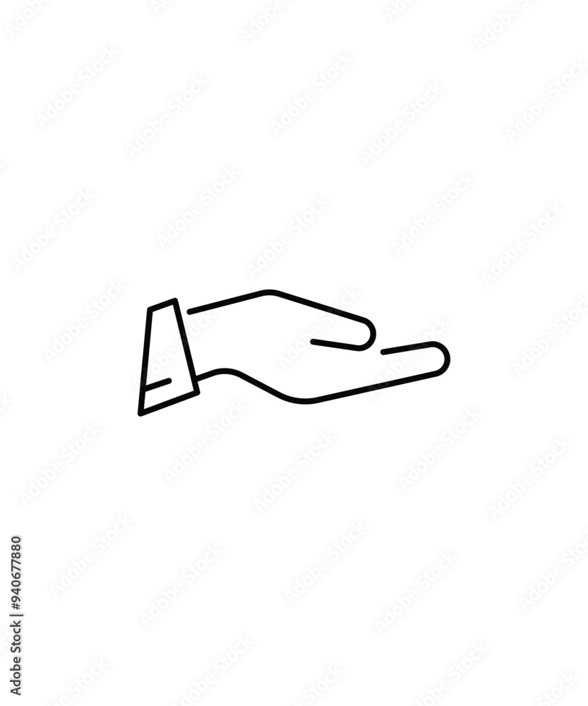 hand holding icon, vector best line icon. hand holding icon, vector best line icon.