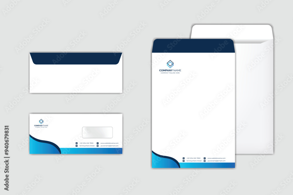 Corporate Envelope Design Template set Corporate Envelope Design Template set