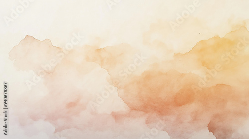 elegant buttercream, vanilla, and ecru watercolor gradient on textured paper