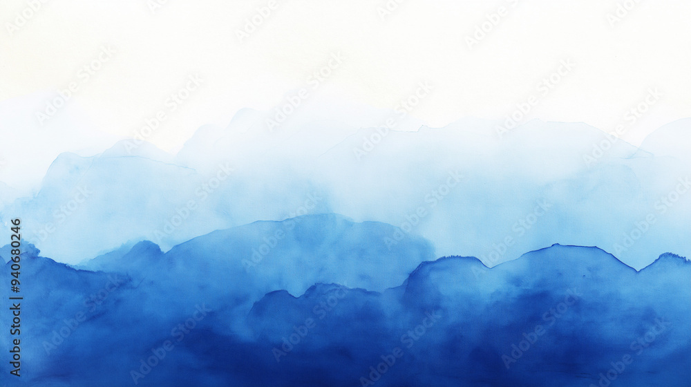 elegant cerulean, cobalt, and indigo watercolor gradient on textured paper elegant cerulean, cobalt, and indigo watercolor gradient on textured paper