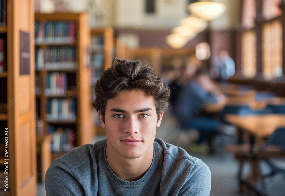 A portrait of a confident male college student on an Indian university campus, making direct eye contact, capturing the essence of academic life and determination A portrait of a confident male college student on an Indian university campus, making direct eye contact, capturing the essence of academic life and determination