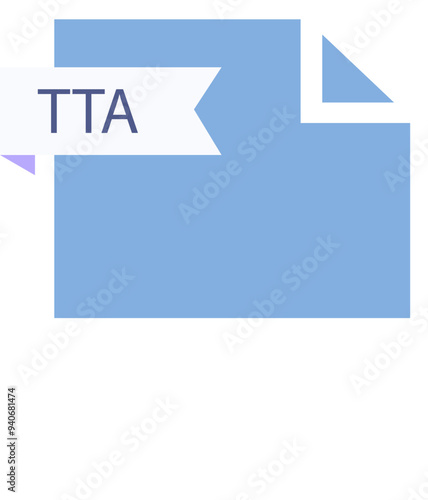 TTA File format icon roe color fill