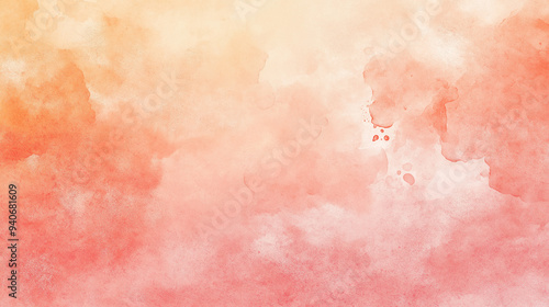 elegant peach, apricot, and melon watercolor gradient on textured paper