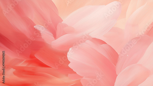 Wallpaper Mural Delicate pink and red flowers beautifully contrast with a pristine white background, highlighting their vivid colors. Torontodigital.ca