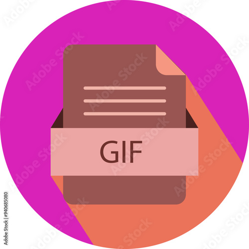 GIF  File icon with black shadow photo