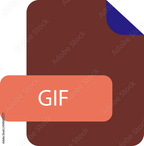 GIF file extension icon rounded corners and deep color photo